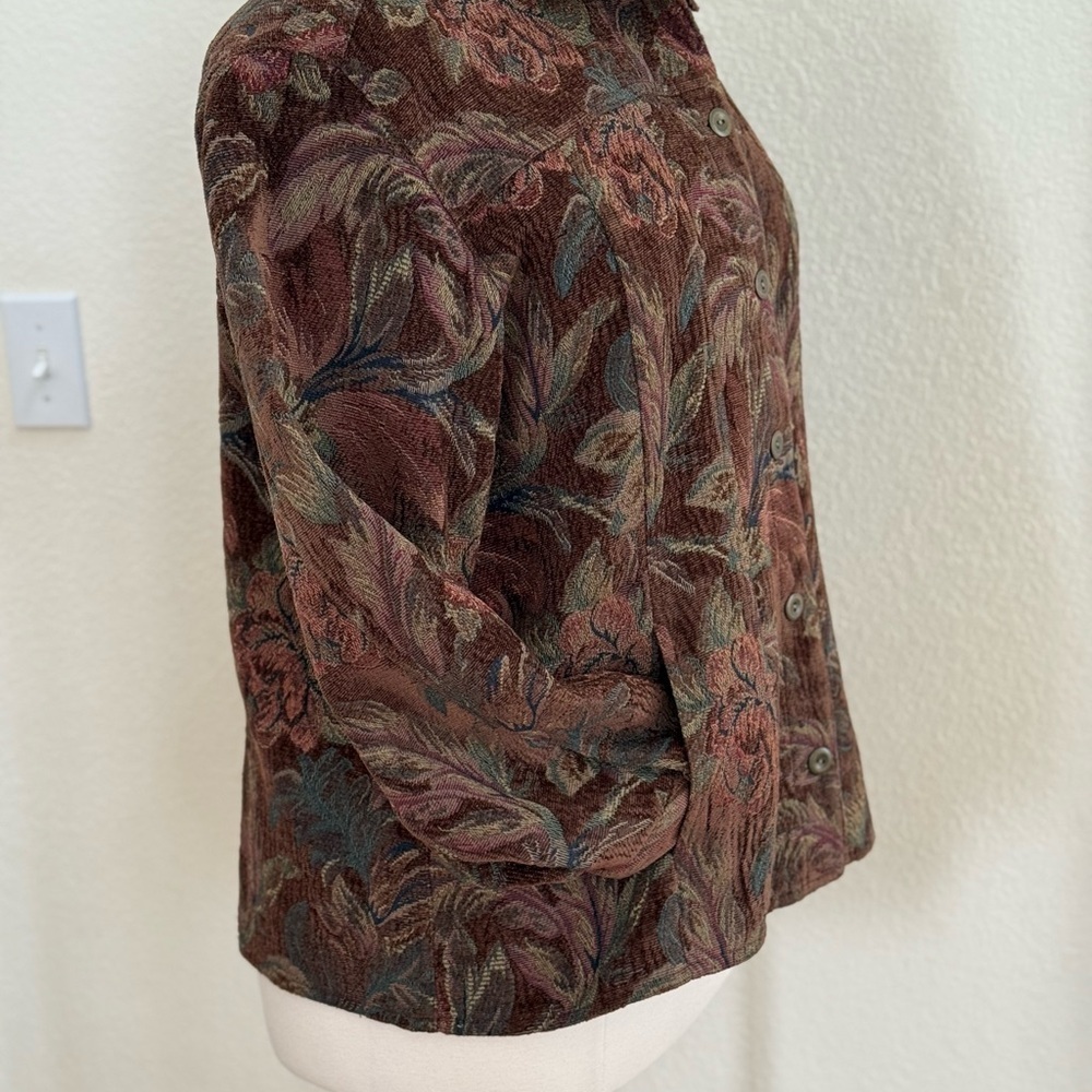Chico’s Floral Button-Up Jacket size 16 (Chicos size 3) - Picture 5 of 10
